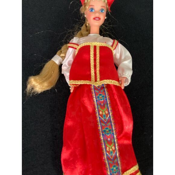 Russian Barbie Doll‎ Dolls Of The World 1966 Blonde Braid Light Complexion - Picture 3 of 11